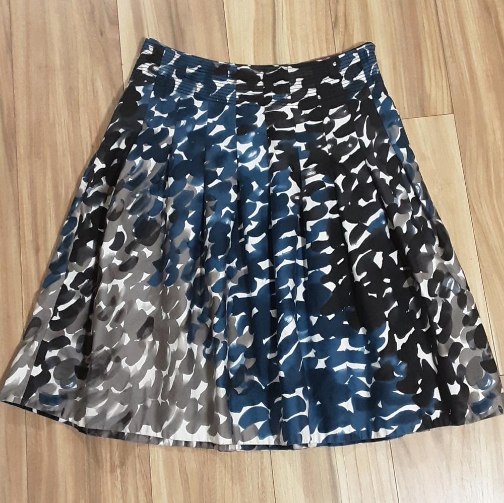 Anthropologie Maeve 100% Cotton Pleated Multi-colored Skirt